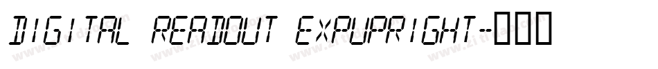 Digital Readout ExpUpright字体转换